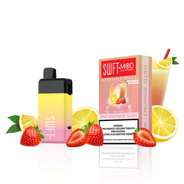 Swft Pink Lemonade Slush Mod 5000 Puffs Disposable Vape 20ml SWFT MOD Pink  Lemonade Slush – Vape & Co Swift Meta